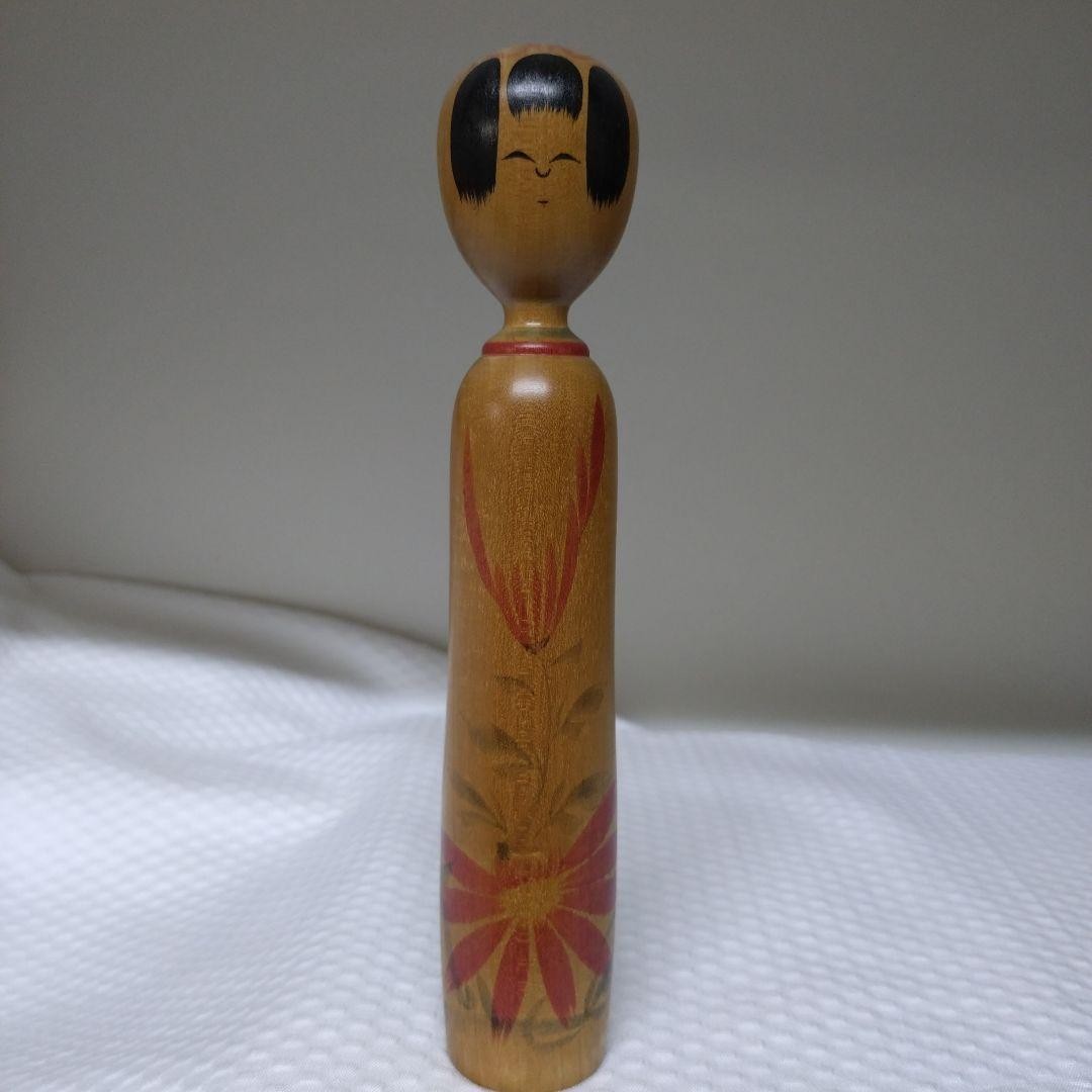 Kawatsura Kokeshi Shuichi Sato Akita Traditional Japanese Doll Used