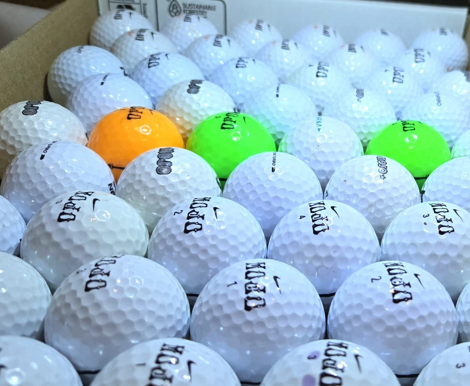 Pelotas de golf Nike MOJO (con mezcla NDX) - 50 pelotas (4A-5A) - brillantes, limpias y largas Foto 4 de 4