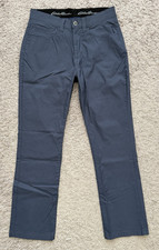Eddie Bauer Tech Pants Men's 30x30 Blue Nylon Stretch Water Repellent Hiking