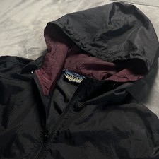 Vintage Harvard Square Nylon Anorak Jacket Large L Black Raytheon Embroidered