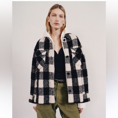 Nili Lotan Lenore Barn Coat Wool Blend Oversized Shacket S