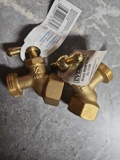 2-Pk Everbilt No-Kink Hose Bibb Valve Brass 3/4" x 3/4" FIP x MHT