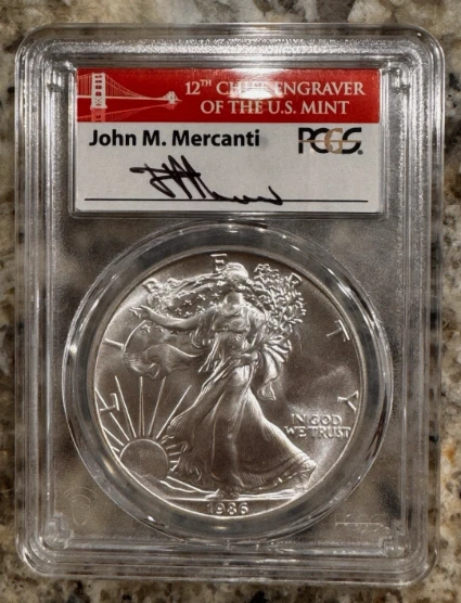 PCGS Certified American Eagle MS 70 Silver Bullion Coins for sale