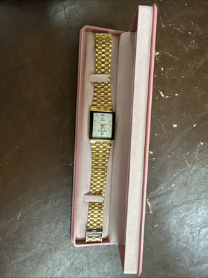 Jovial Watch 22KT Gold Plated With 2 Diamonds Arabic Jewelery