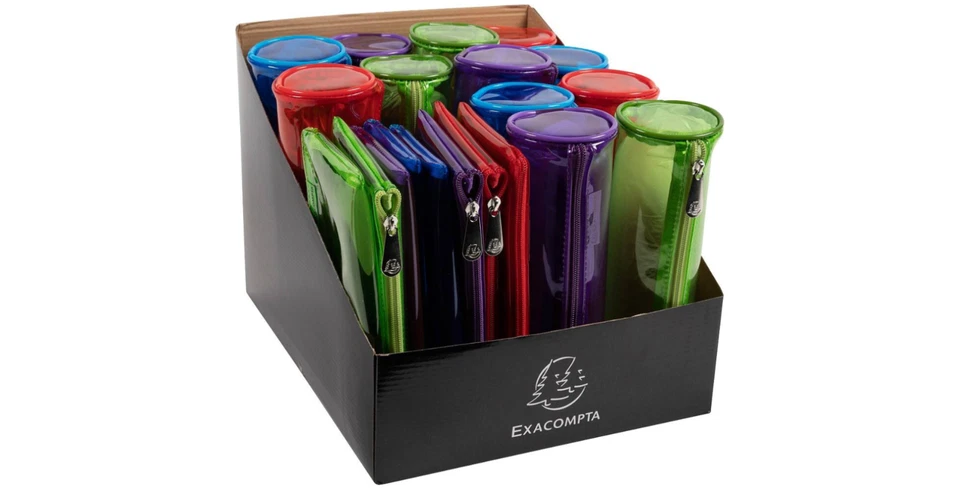 Exacompta 52670E Schlampermäppchen Schulmäppchen 2 Formen 4 Farben 20 Stück - Bild 2 von 2