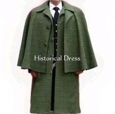Men's Tweed Inverness Cape Coat, Men's Cape Coats