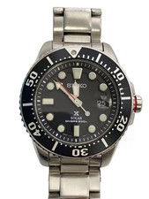 SEIKO Solar Watch Analog Stainless BLK SLV SS V157 0BT0