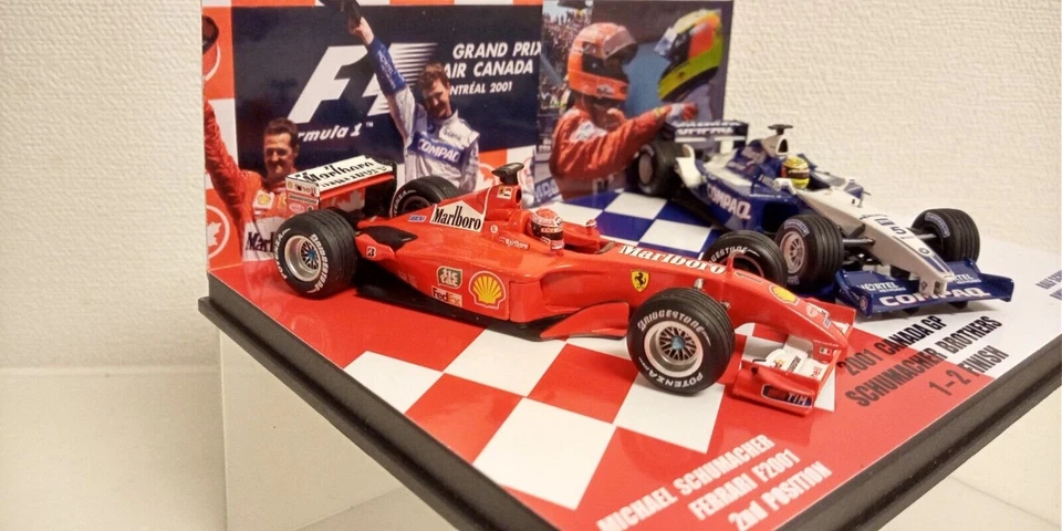 SET 2 AUTO Conversione 1/43 SCHUMACHER BROTHERS 2001 CANADA GP ONE TWO... - Immagine 2 di 4