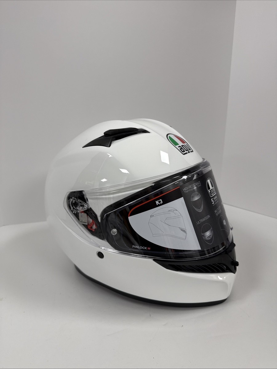AGV K3 WHITE Mサイズ　転倒落下無し AGV K3 Helmet Mono White Small | eBay
