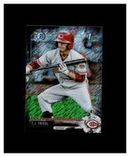 2017 Bowman Chrome Mini Prospects Black Shimmer Refractor T.J. Friedl RC /100