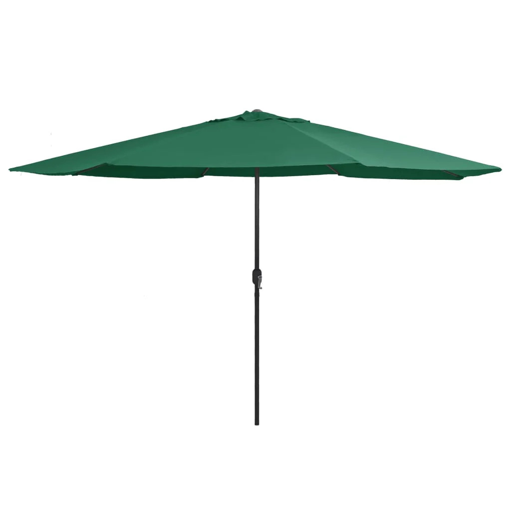 Parasol 400 cm de diamètre vert Helloshop26 pour protéger efficacement du soleil