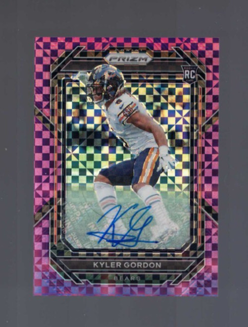 2022 Panini Prizm #385 Kyler Gordon Rookie Autographs Prizm Purple Power #/49 (F
