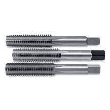CLE-LINE C62028 Hand Tap Set 12-24 HSS 4 Flute Taper-Plug-Bottoming
