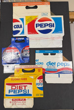 1950-80s Pepsi & Diet Soda Cardboard Bottle Holder Cartons