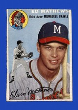 1954 Topps Set-Break # 30 Eddie Mathews LOW GRADE (filler) *GMCARDS*