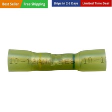 Heat Shrink Crimp Yellow Step Down Butt Connector 16-14 to 12-10 Gauge - 10...