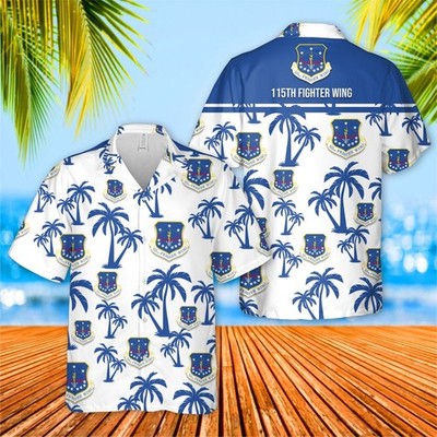 USAF Wisconsin Air National Guard 115th Fighter Wing Hawaiian Shirt