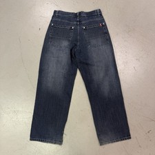 Southpole Mens Baggy Wide Leg Jeans Red Tab Blue Denim Medium Wash Y2K 32x30