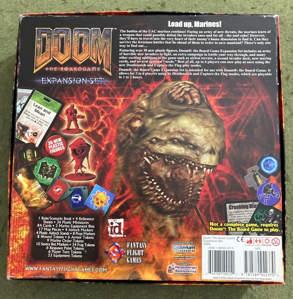 FANTASY FLIGHT FFG - DOOM THE BOARD GAME EXPANSION SET (2005) - Image 2 of 3