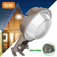 Outdoor Dusk To Dawn 50W LED Barn Light Security Area Lighting Fixture Yard Lamp