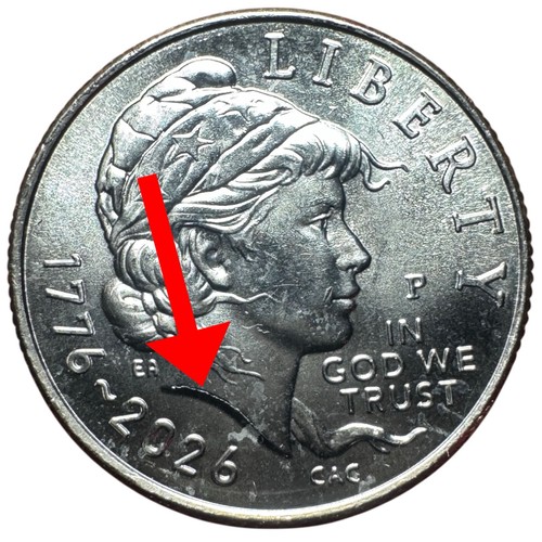🔥 2026 P Emerging Liberty Dime Mint Error • LARGE Die Crack Under Bust UNC ✨