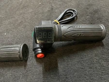 48V Half Twist Throttle with LED Display Grip Lock Key Set for Ebike Motorcycle