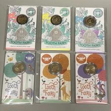 TOOTH FAIRY $2 COMPLETE SET OF 6 - 2020, 2021, 2022, 2023, 2024, 2025.