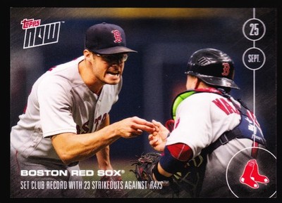 Joe Kelly Red Sox 23 Ks vs Rays 2016 Topps NOW #503 Christian Vazquez SP /398