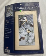 NEW Creative Accents Counted Cross Stitch Kit Birds In Winter NEW