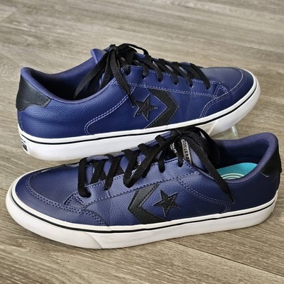 Converse Tobin Mens Blue Black Synthetic Leather Low Top Shoes A05603C US11,5