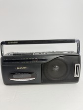 Vtg Sharp QT-100 Boombox Stereo Cassette Tape Player AM/FM Radio Rare Tested