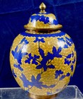 Vintage Beautiful Blue Cloisonne Vase with Peach and Cherry Blossoms — photo 7