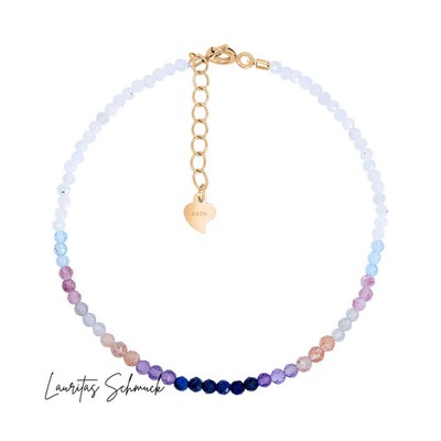 Multi Gemstone Bracelet 925 Silver - New Natural Stone Sterling Silver Genuine Jewellery