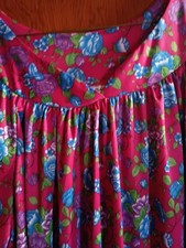Anthony Richards House Dress 1xl Floral Muumuu Blue Purple Flowers