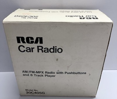 RCA 20C405G AM FM 8 TRACK CAR RADIO W BOX MANUAL GM CONNECTOR VINTAGE 1970S
