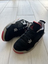 Nike Air Jordan 4 Retro OG Bred 2018 Size 5.5Y / 7W Black Red Men  s Shoe MJ