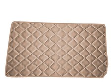 &Ouml;ko Leder Kofferraumteppich f&uuml;r Mercedes SL R129 1989-2001, Dunkelbeige x14 Rand