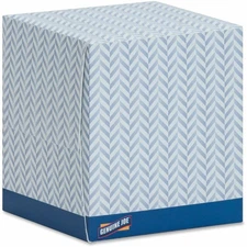 Genuine Joe Cube Box Facial Tissue, 85 Sheets per Box, 36 Boxes per Carton