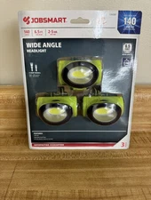 Jobsmart Wide Angle Headlights 140 Lumens (Set of 3)