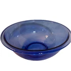VTG PYREX 325 Cobalt Blue Glass Mixing Bowl With Lip 2.5 L Excellent Condition