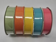 Lot Offray Grosgrain Polyester Craft Ribbon 7/8" x 20 YDS Rolls Spools Vintage