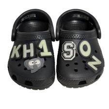 Crocs Toddler Classic Black with Charms Size C4