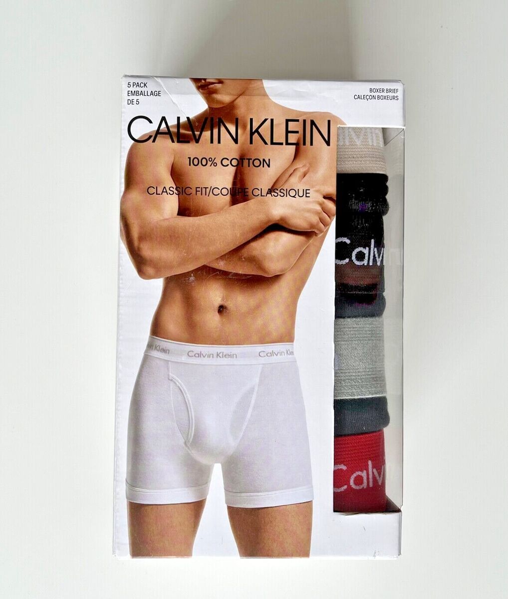 Calvin Klein Men's Cotton Stretch Multipack Boxer Briefs,, Black, Size  Medium