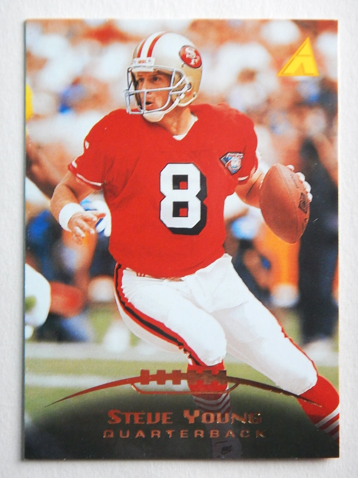 Steve Young #62 Pinnacle 1995 Football Card (San Francisco 49ers) 