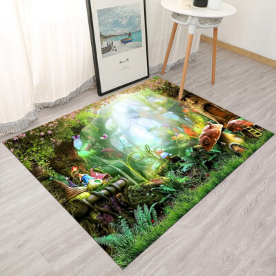 Fairy Forest Kids Play Floor Mat Living Child Room Carpet Home Decor Area Rugs