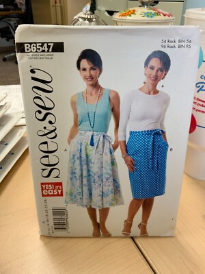 UNCUT See & Sew Pattern B6547 VERY EASY WRAP or Fitted UNCUT See & Sew Pattern B6547 VERY EASY WRAP or Fitted