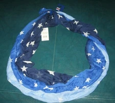 Brand New USA Scarf - Blue & White Stars - Women's LOOP Scarf