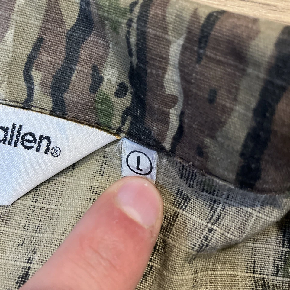 Men’s L Bob Allen Vintage Realtree Camo Hunting Shirt Coat Button Up Rip Stop - Image 2 of 4