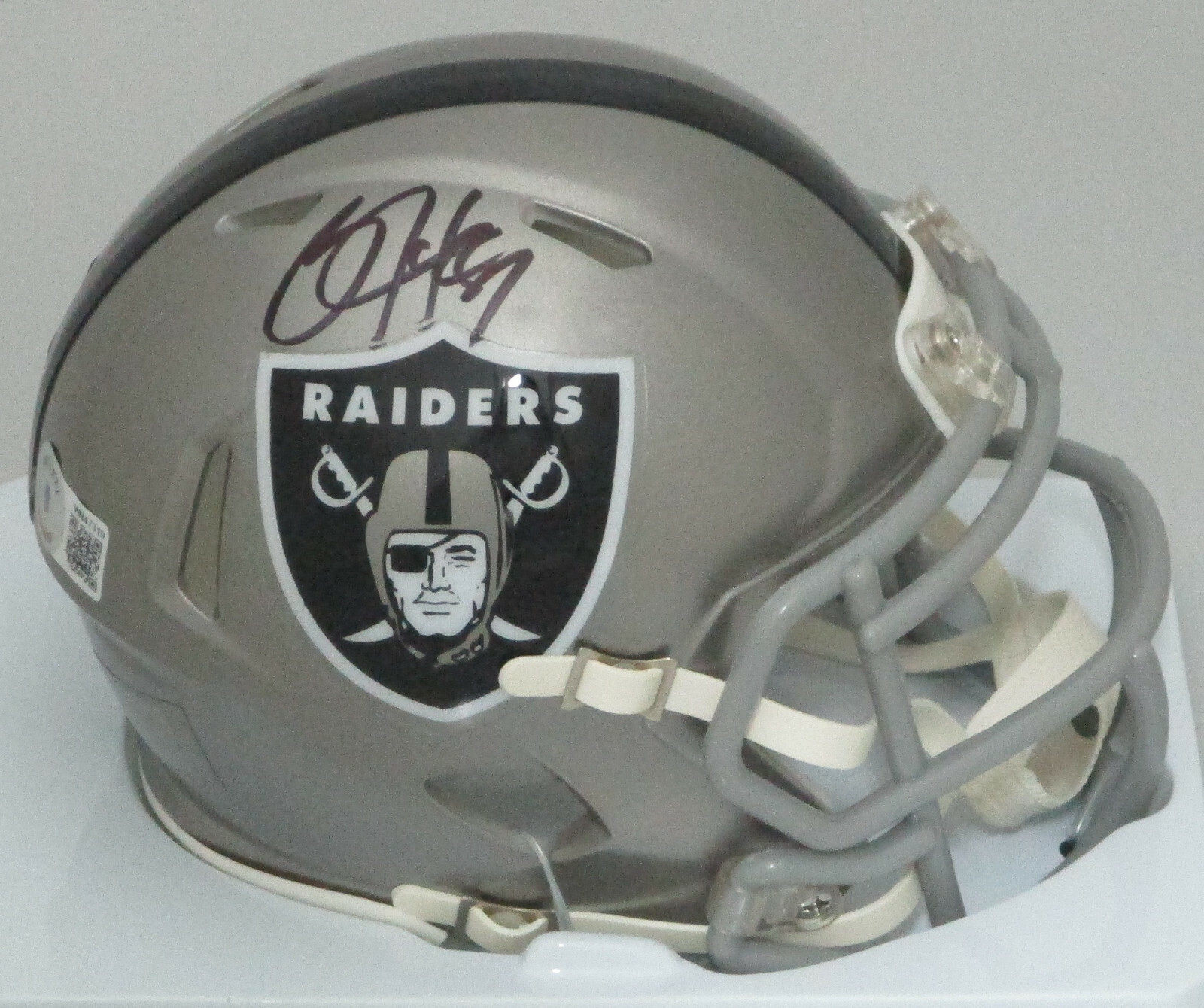 Bo Jackson Autographed Signed Oakland Raiders Raiders FLASH Speed Mini Helmet AUTO - Auburn - BAS 