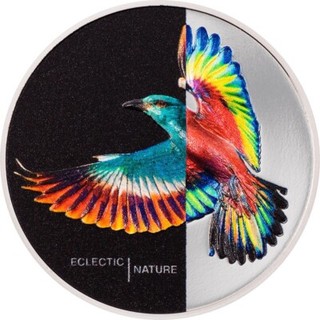 ROLLER Eclectic Nature Bird 1 Oz Silver Coin $5 Cook Islands 2022